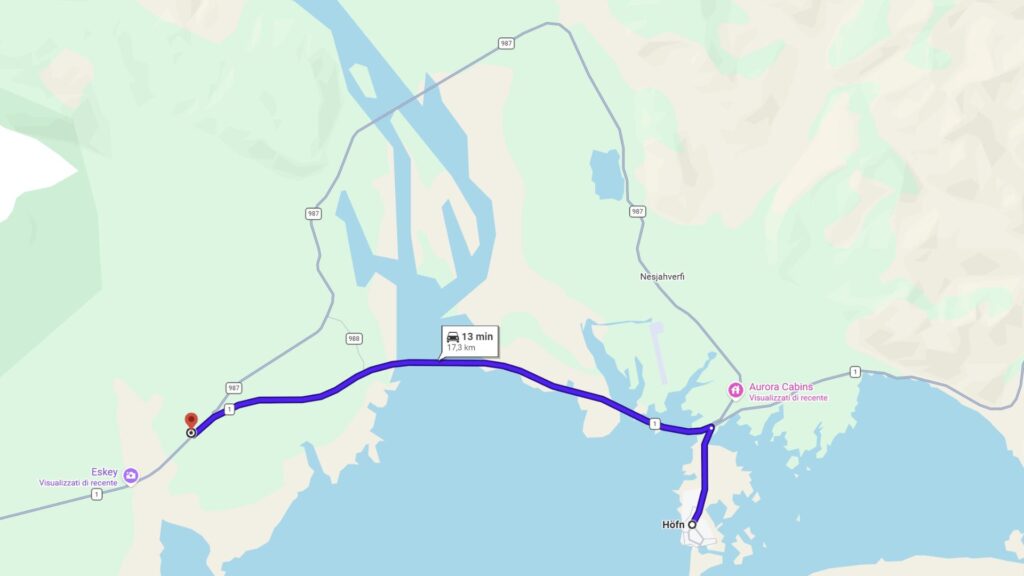 Il nuovo tracciato diretto della Ring Road attraverso il ponte di Hornafjörður: 17,3 km e 13 minuti da Eskey a Höfn